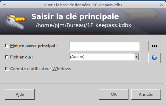 keypass2 interface francais