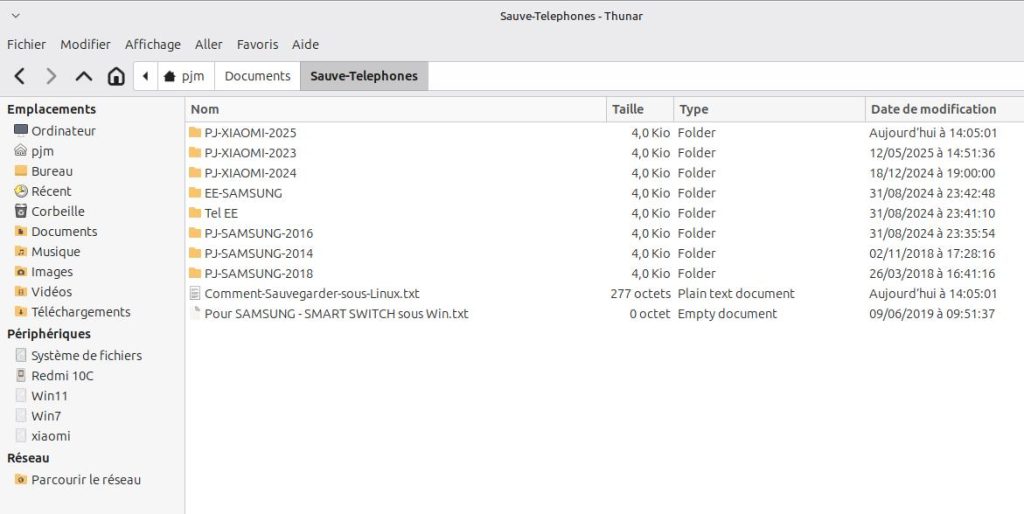 sauvegarde telephone smartphone android sous linux