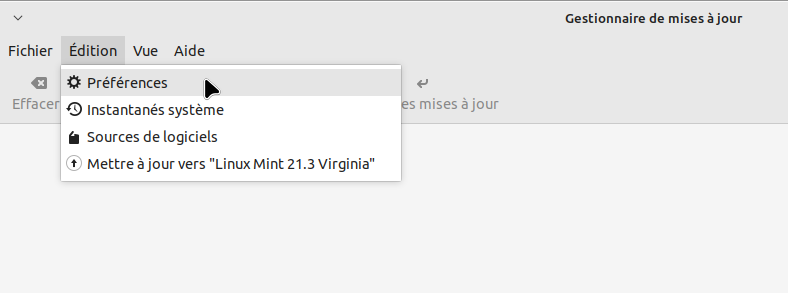 Mises à jour automatiques linux mint